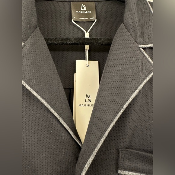 NWT $110 Magnlens Shirt Resort shirt pajama Look Beach Shirt Oversized XS BLK - Picture 5 of 14